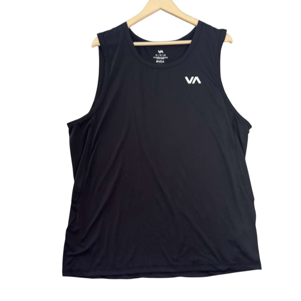 RVCA Men’s Performance Tank Top XL Black Mesh NWOT Athletic